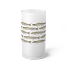 King George Whiting - Tessellation Series - Frosted Glass Stein-Stick Figure Fish Illustration