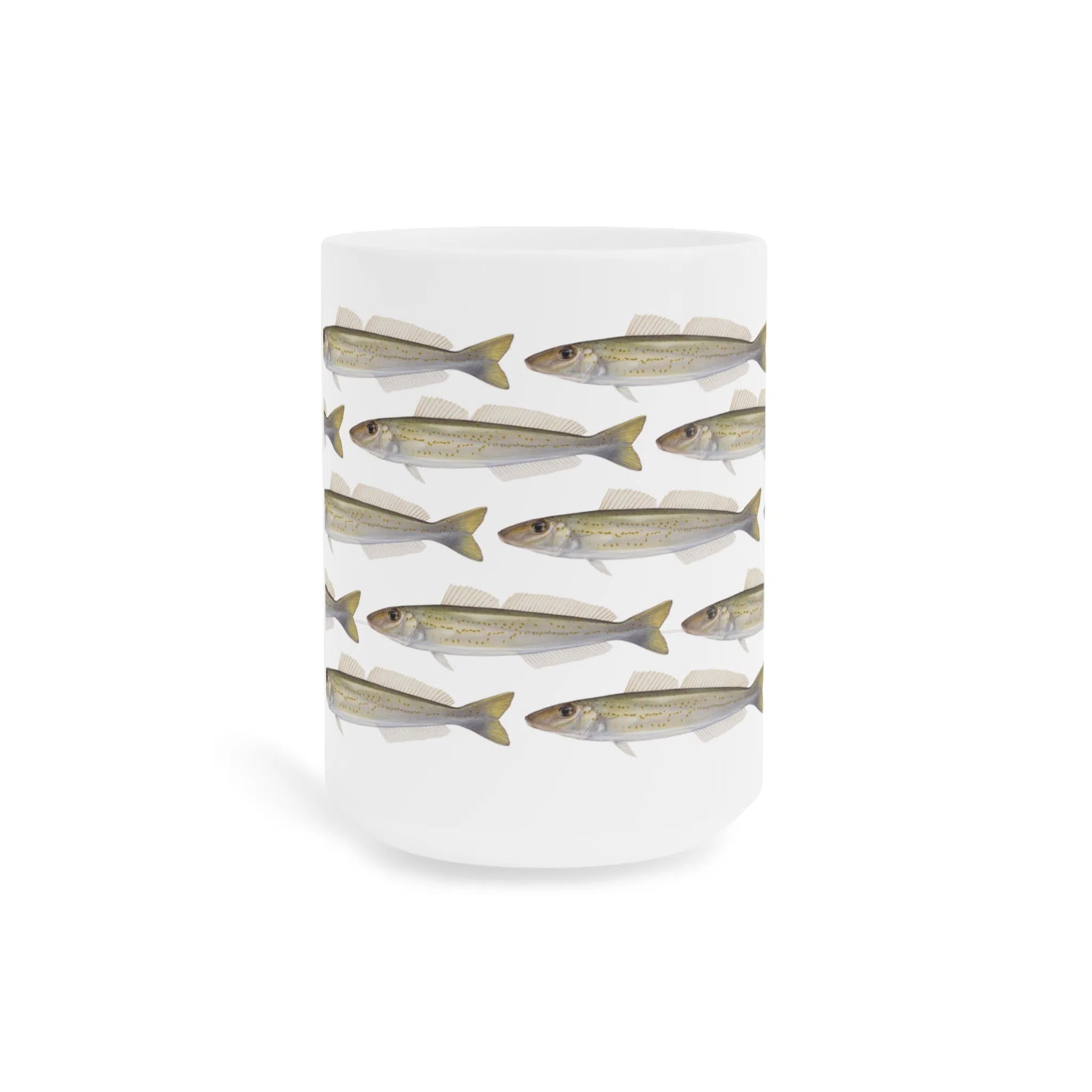 King George Whiting - Tessellation Series - Mug-Stick Figure Fish Illustration