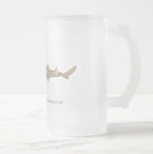 Largetooth Sawfish - Frosted Glass Stein-Stick Figure Fish Illustration