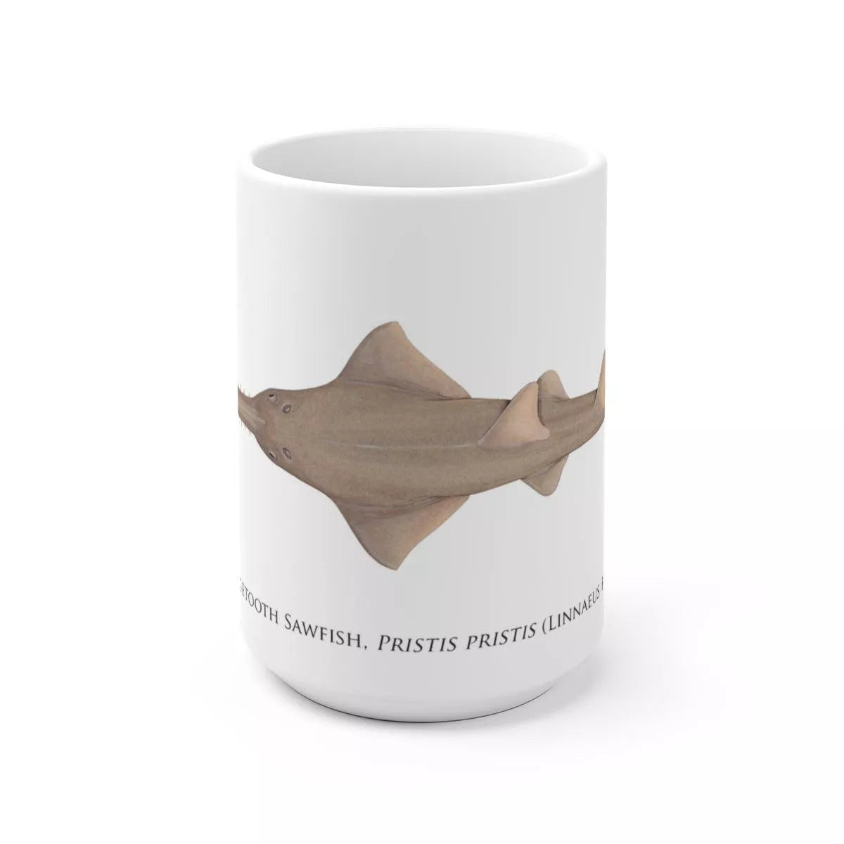 Largetooth Sawfish Mug-Stick Figure Fish Illustration