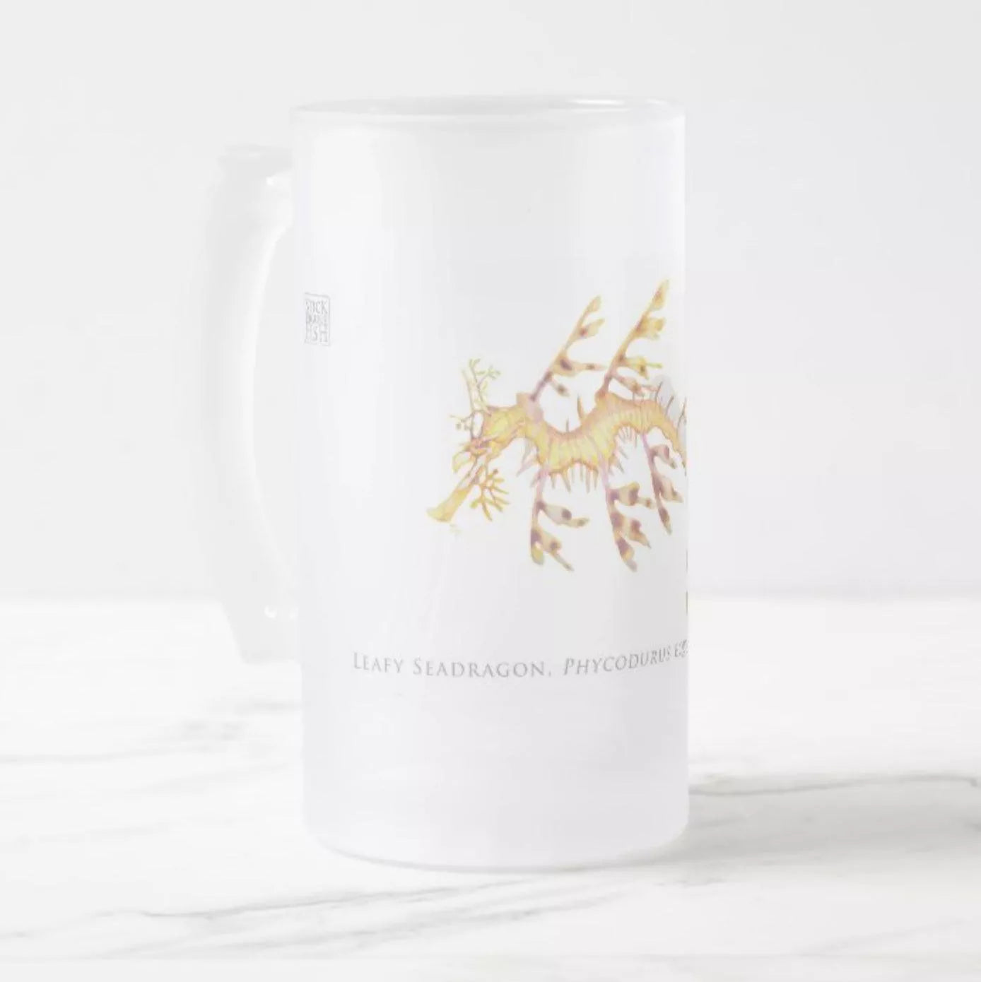 Leafy Seadragon, Phycodurus eques (Günther 1865) - Glass Stein-Stick Figure Fish Illustration