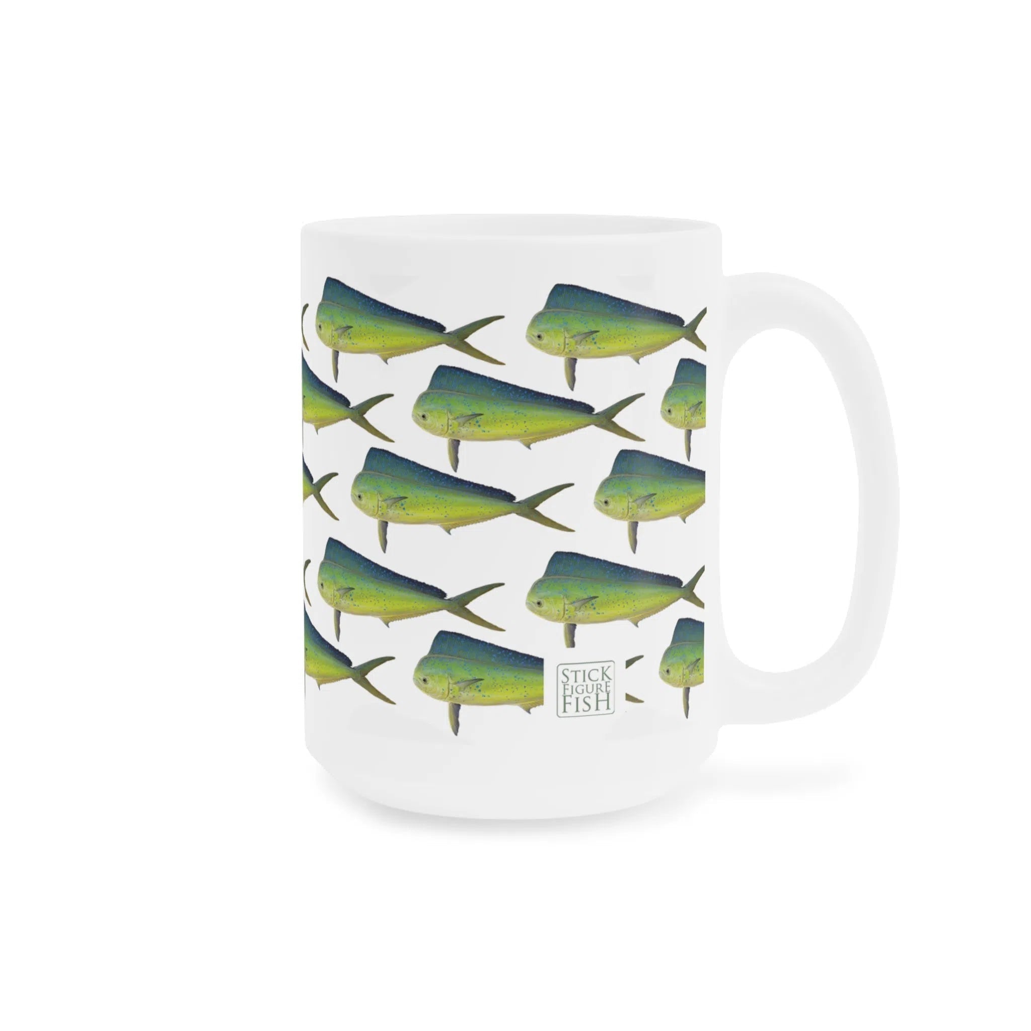 Mahi Mahi - Tessellation Series - Mug-Stick Figure Fish Illustration