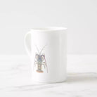 Ornate Spiny Lobster- Fine Bone China Mug-Stick Figure Fish Illustration