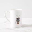 Ornate Spiny Lobster- Fine Bone China Mug-Stick Figure Fish Illustration