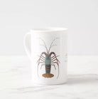 Ornate Spiny Lobster Version 2- Fine Bone China Mug-Stick Figure Fish Illustration