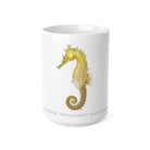 White's Seahorse Mug-Stick Figure Fish Illustration