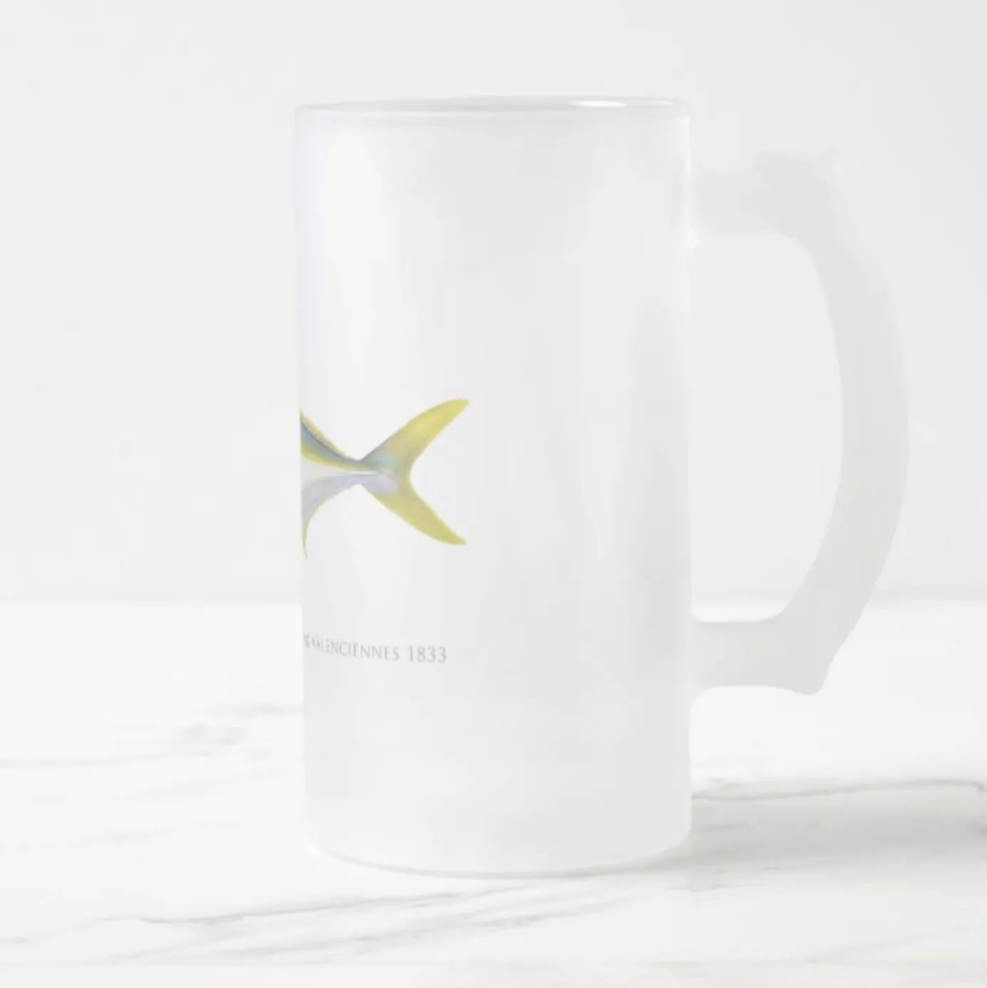 Yellowtail Kingfish - Glass Stein-Stick Figure Fish Illustration