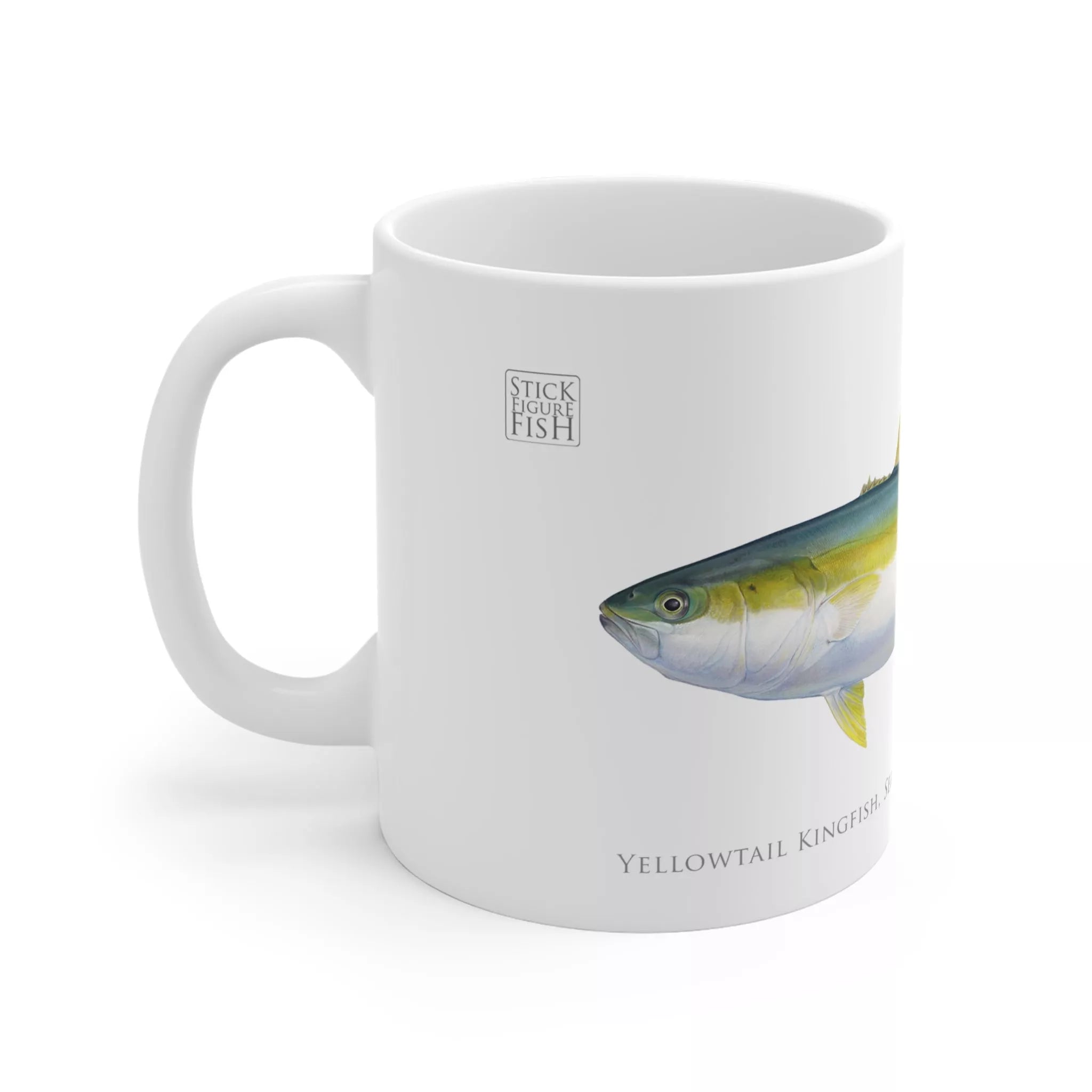 Yellowtail Kingfish - Mug-Stick Figure Fish Illustration