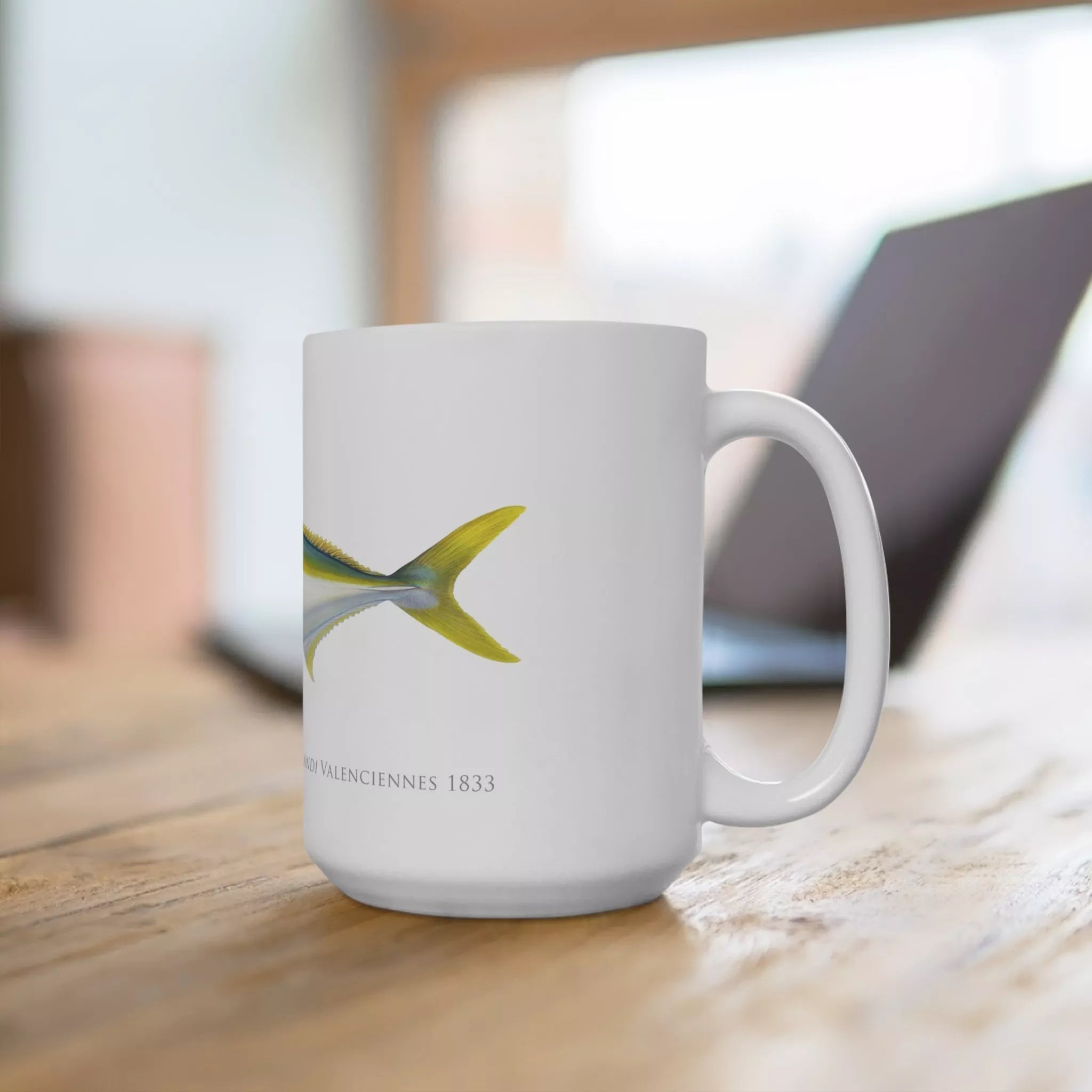 Yellowtail Kingfish - Mug-Stick Figure Fish Illustration