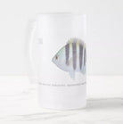 Indo-Pacific Sergeant - Frosted Glass Stein-Stick Figure Fish Illustration