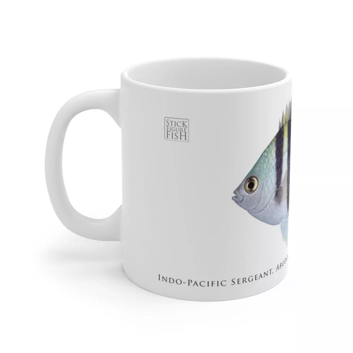 Indo-Pacific Sergeant Mug-Stick Figure Fish Illustration