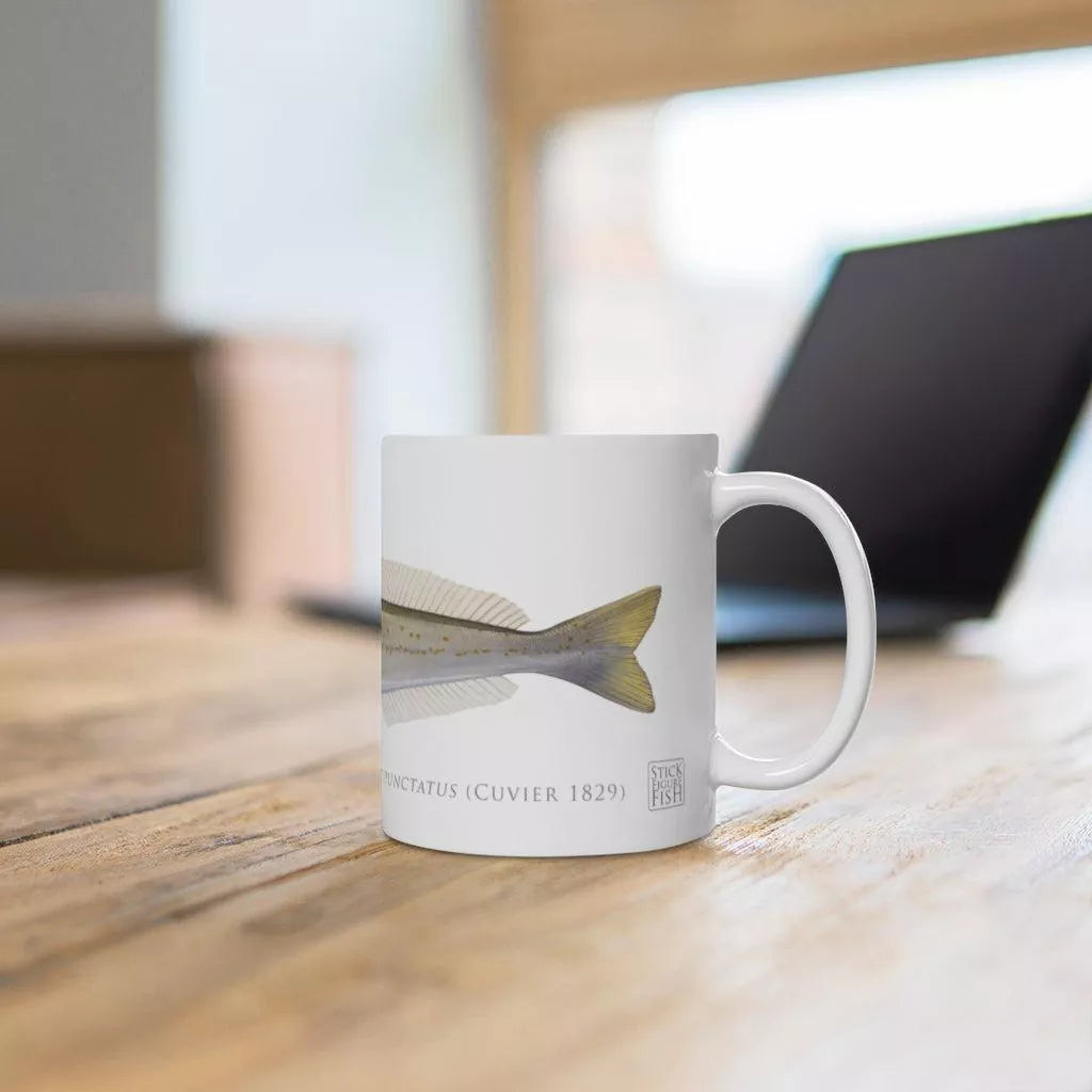 King George Whiting Mug-Stick Figure Fish Illustration