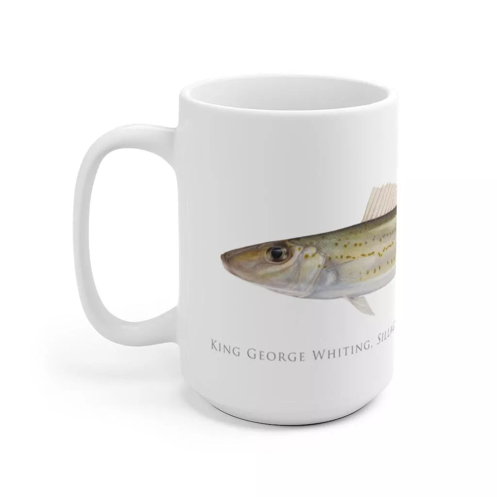 King George Whiting Mug-Stick Figure Fish Illustration