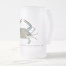 Louisiana Blue Crab - Frosted Glass Stein-Stick Figure Fish Illustration