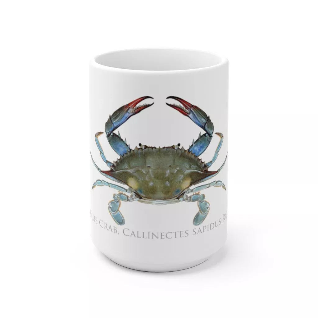 Louisiana Blue Crab Mug-Stick Figure Fish Illustration