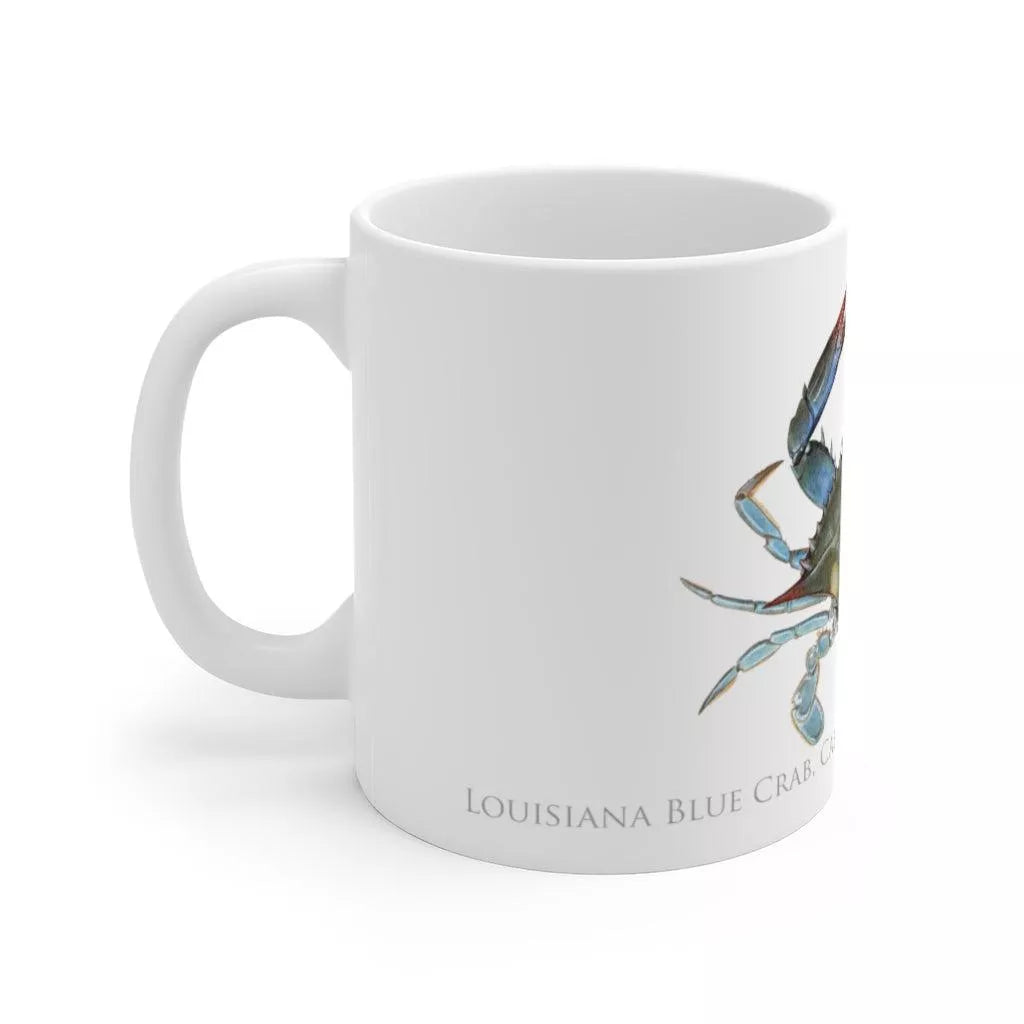 Louisiana Blue Crab Mug-Stick Figure Fish Illustration