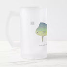 Mahi Mahi - Frosted Glass Stein-Stick Figure Fish Illustration