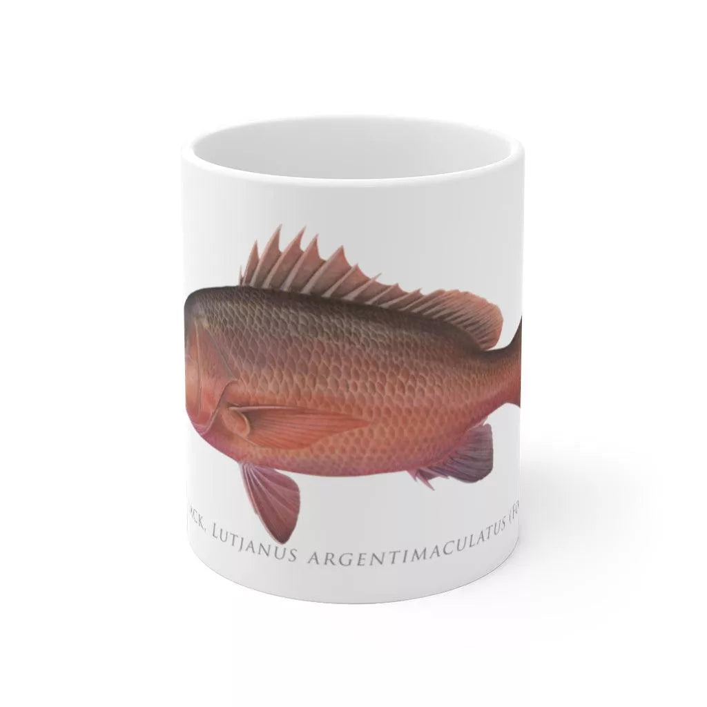 Mangrove Jack Mug-Stick Figure Fish Illustration