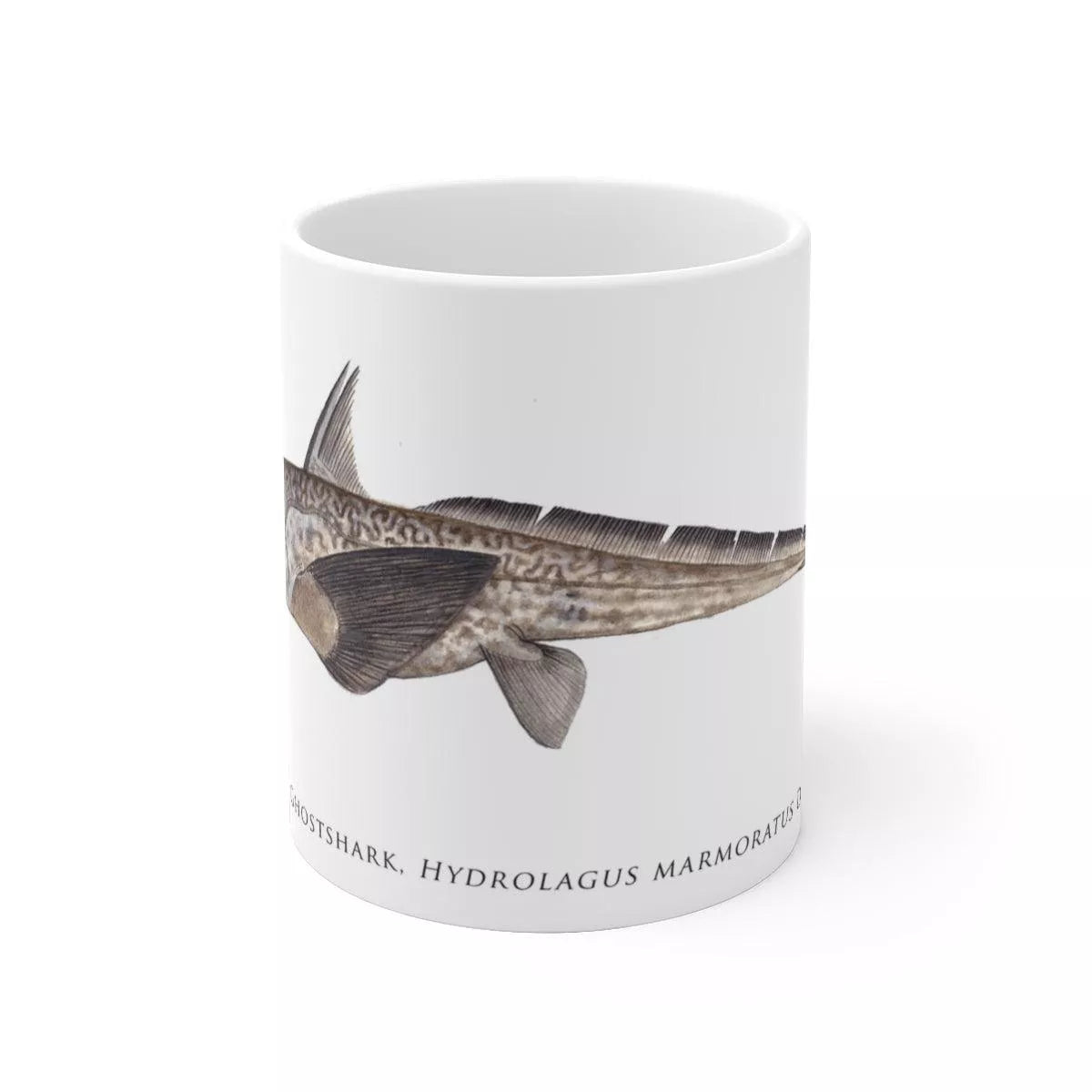 Marbled Ghostshark Mug-Stick Figure Fish Illustration