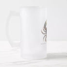 Mud Crab - Frosted Glass Stein-Stick Figure Fish Illustration