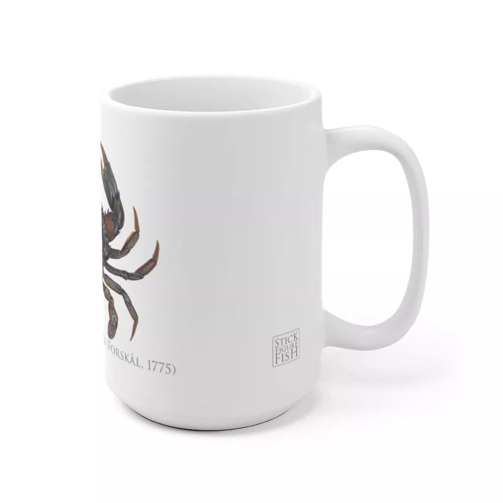 Mud Crab Mug-Stick Figure Fish Illustration