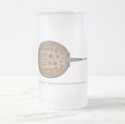 Ocellate River Stingray - Frosted Glass Stein-Stick Figure Fish Illustration