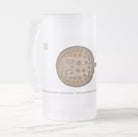 Ocellate River Stingray - Frosted Glass Stein-Stick Figure Fish Illustration