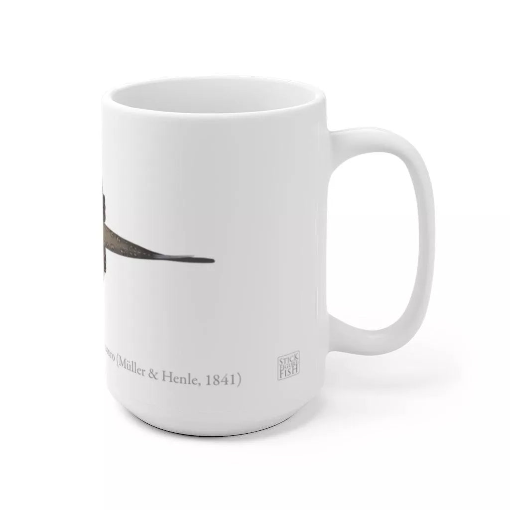 Ocellate River Stingray Mug-Stick Figure Fish Illustration