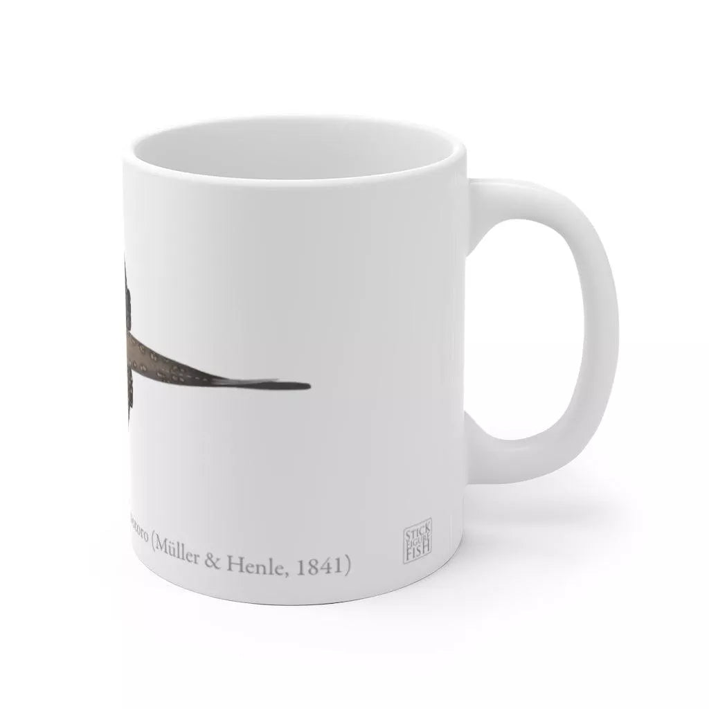 Ocellate River Stingray Mug-Stick Figure Fish Illustration