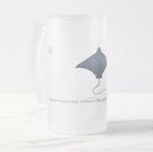 Ornate Eagle Ray - Frosted Glass Stein-Stick Figure Fish Illustration