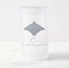 Ornate Eagle Ray - Frosted Glass Stein-Stick Figure Fish Illustration