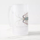 Ornate Spiny Lobster Version 2 (Detailed) - Frosted Glass Stein-Stick Figure Fish Illustration