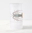 Ornate Spiny Lobster Version 2 (Detailed) - Frosted Glass Stein-Stick Figure Fish Illustration