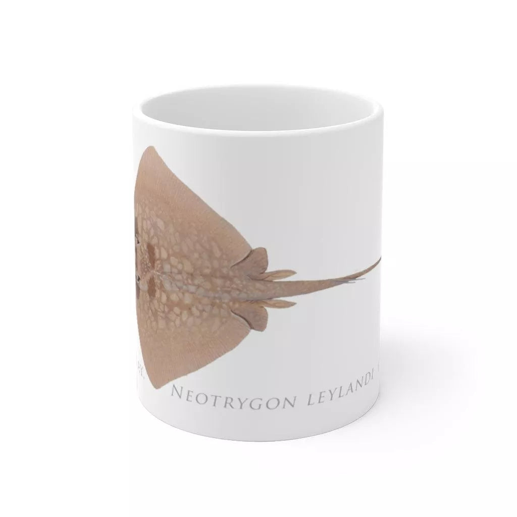 Painted Maskray Mug-Stick Figure Fish Illustration