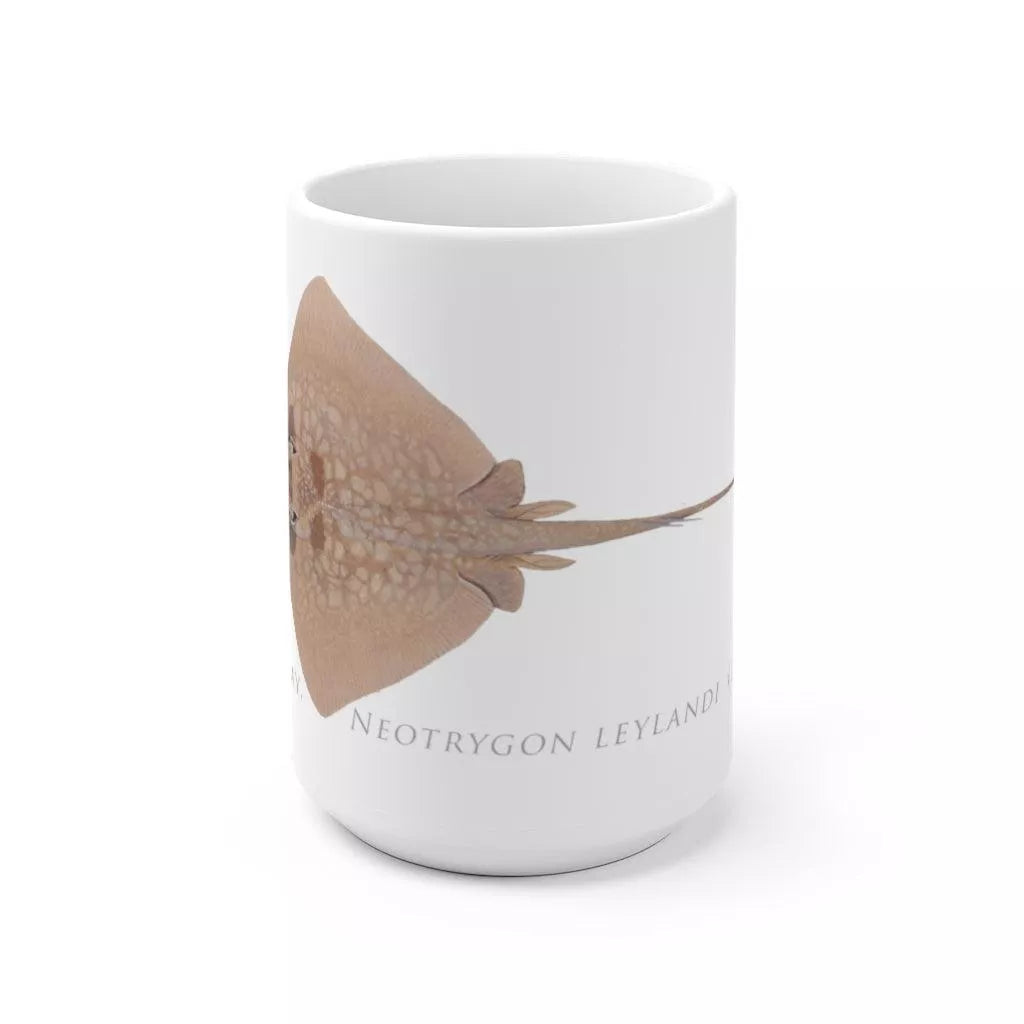 Painted Maskray Mug-Stick Figure Fish Illustration