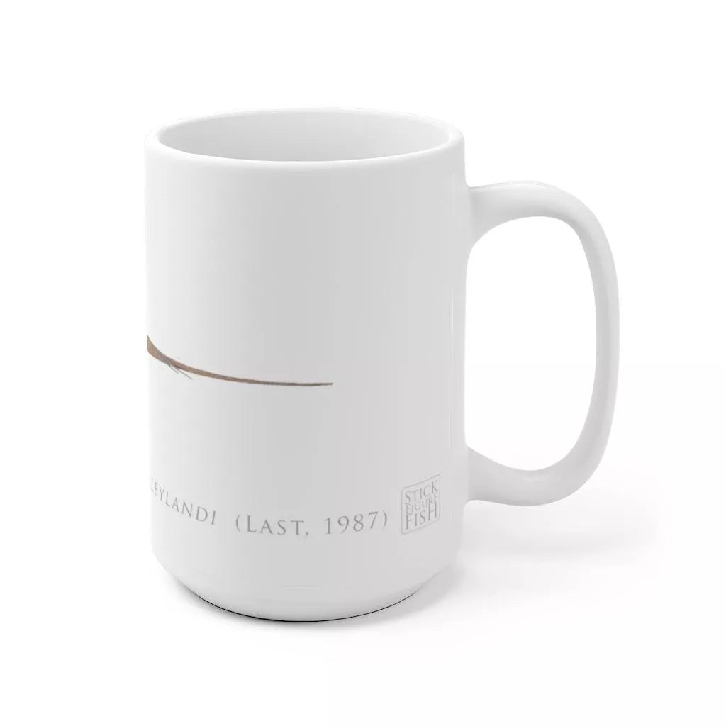 Painted Maskray Mug-Stick Figure Fish Illustration