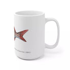 Pink Snapper Mug-Stick Figure Fish Illustration