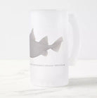 Prickly Dogfish - Frosted Glass Stein-Stick Figure Fish Illustration