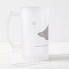 Prickly Dogfish - Frosted Glass Stein-Stick Figure Fish Illustration