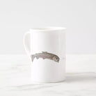 Rainbow Trout - Fine Bone China Mug-Stick Figure Fish Illustration