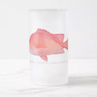 Red Emperor - Frosted Glass Stein-Stick Figure Fish Illustration