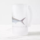 Roosterfish - Frosted Glass Stein-Stick Figure Fish Illustration