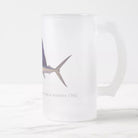 Sailfish - Frosted Glass Stein-Stick Figure Fish Illustration