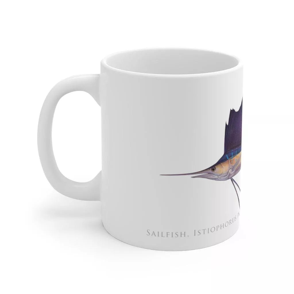 Sailfish Mug-Stick Figure Fish Illustration