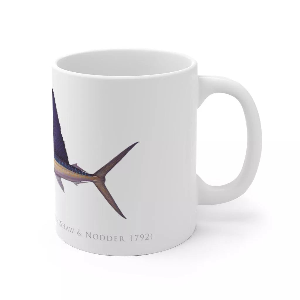 Sailfish Mug-Stick Figure Fish Illustration