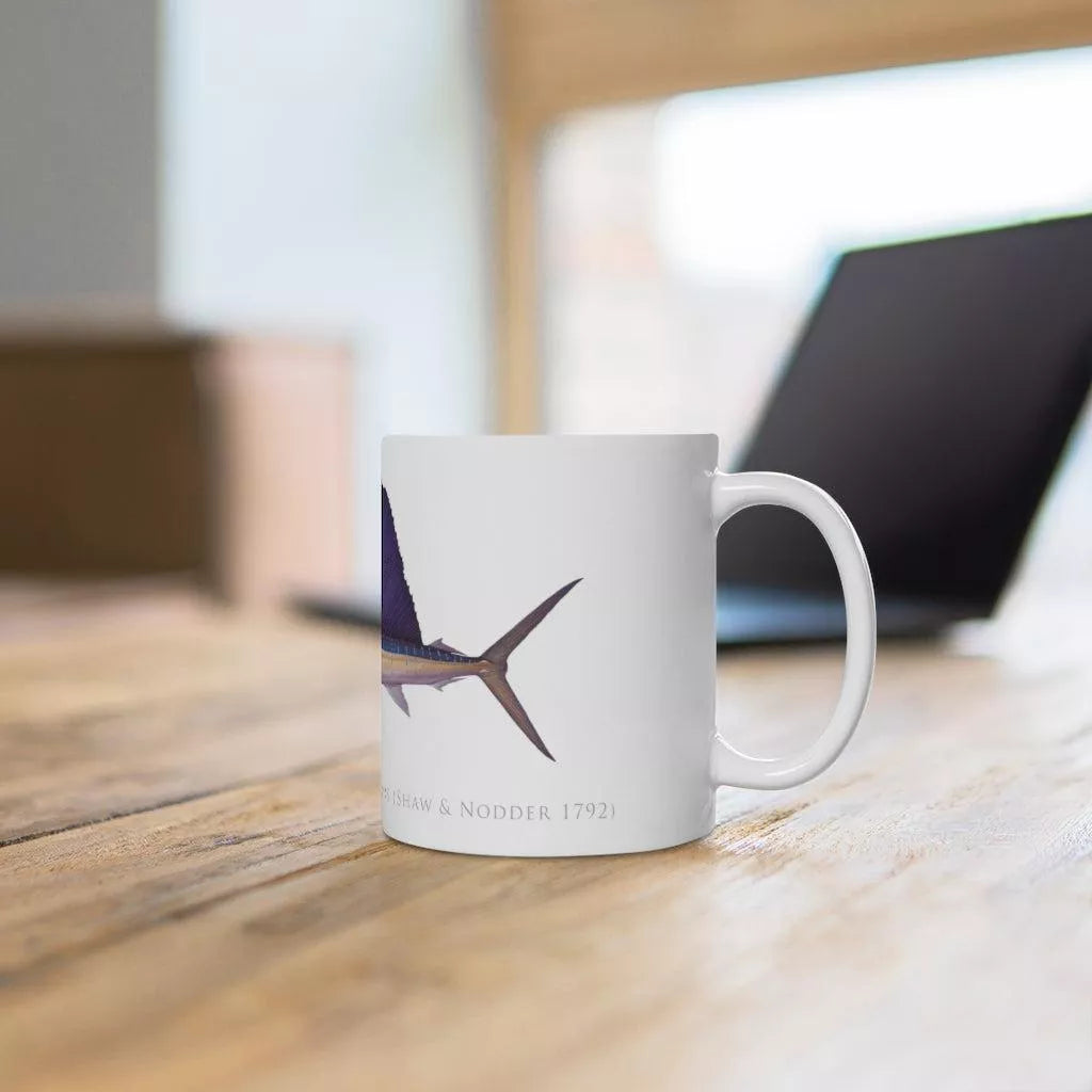 Sailfish Mug-Stick Figure Fish Illustration