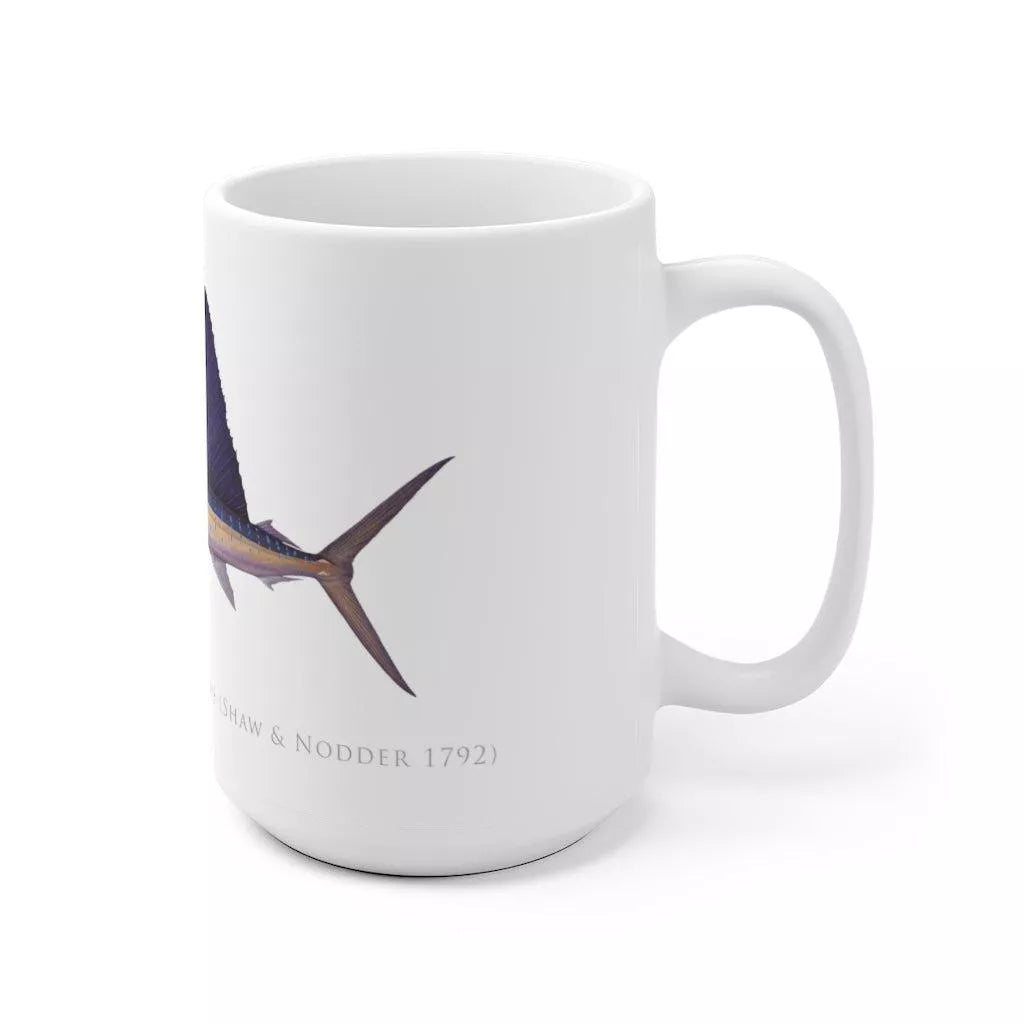 Sailfish Mug-Stick Figure Fish Illustration