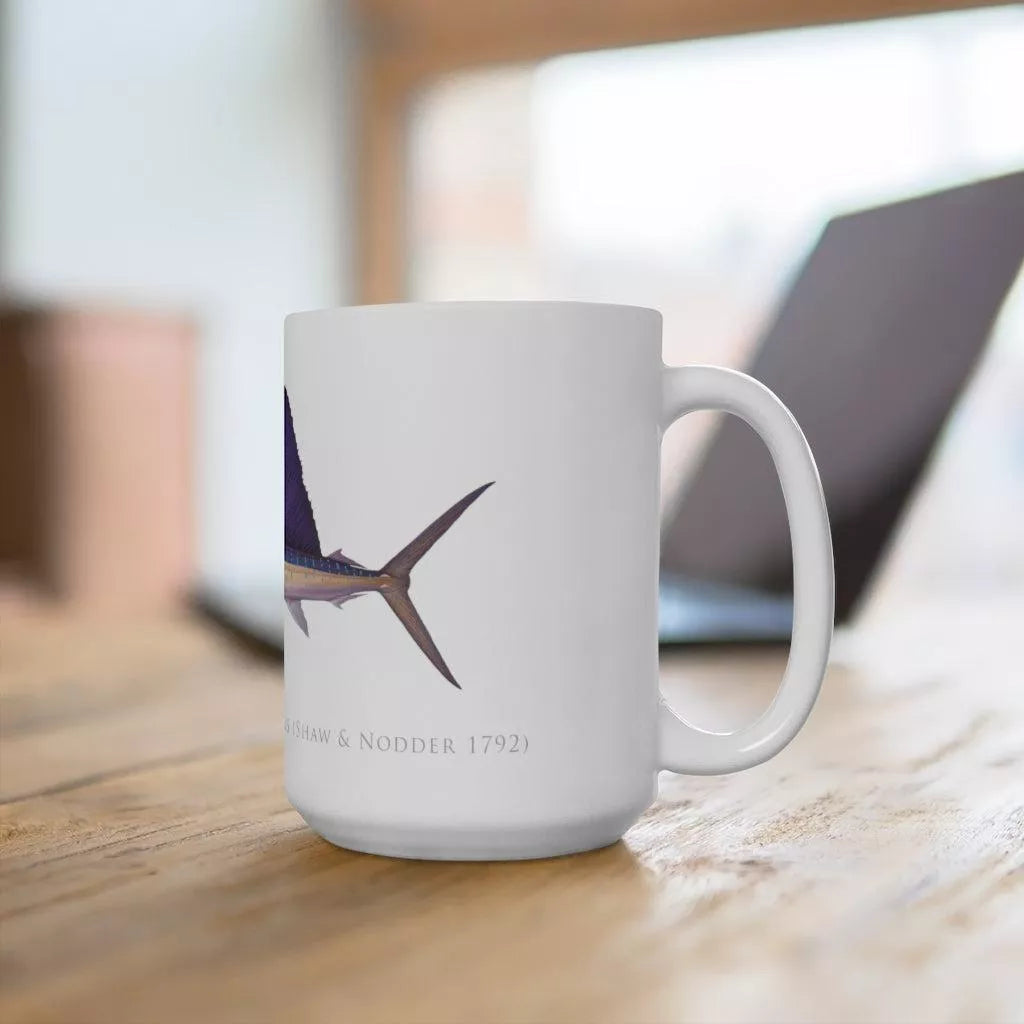 Sailfish Mug-Stick Figure Fish Illustration