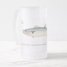 Shark Mackerel - Frosted Glass Stein-Stick Figure Fish Illustration