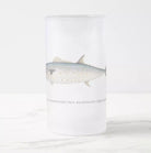 Shark Mackerel - Frosted Glass Stein-Stick Figure Fish Illustration